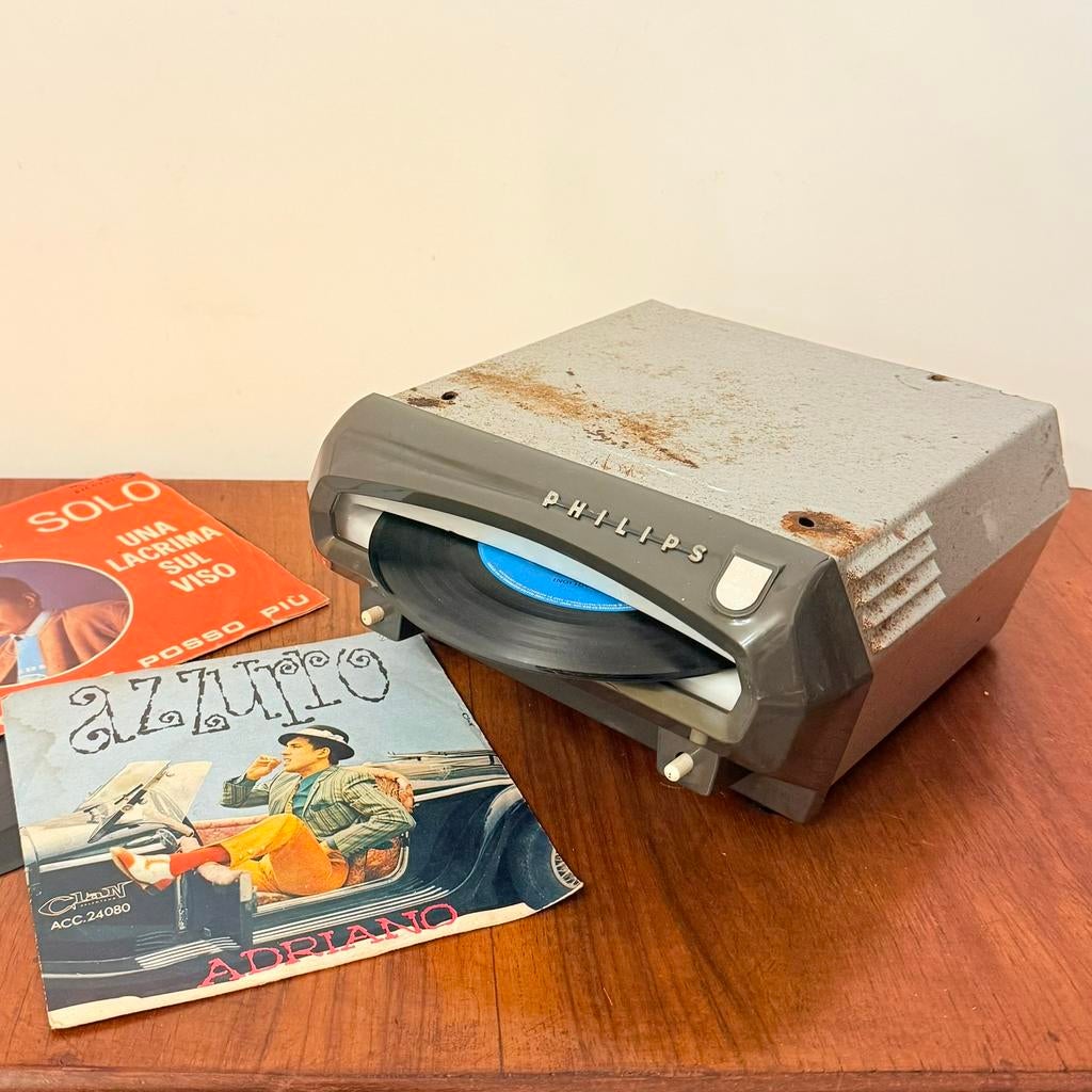 TOURNE-DISQUE VINTAGE PHILIPS AUTO-MIGNON 1960 POUR AUTO, Philips, Tourne-disque, Envoi, Automatique