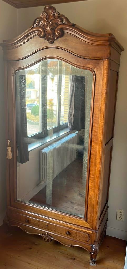 Vintage Antieke houten spiegelkast, Ophalen