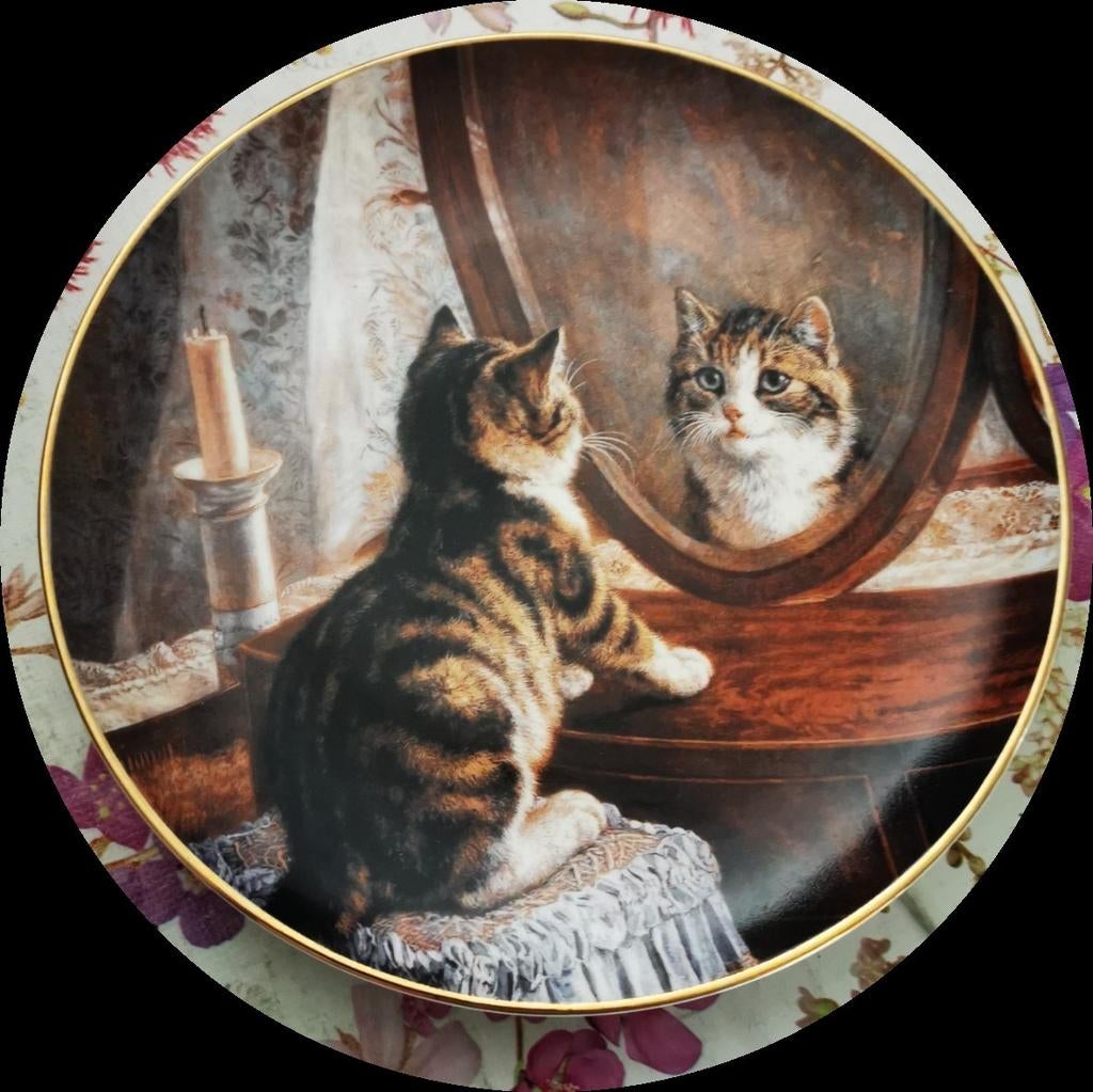 Frank Paton plaque murale limitée chaton en reflet miroir, Enlèvement ou Envoi