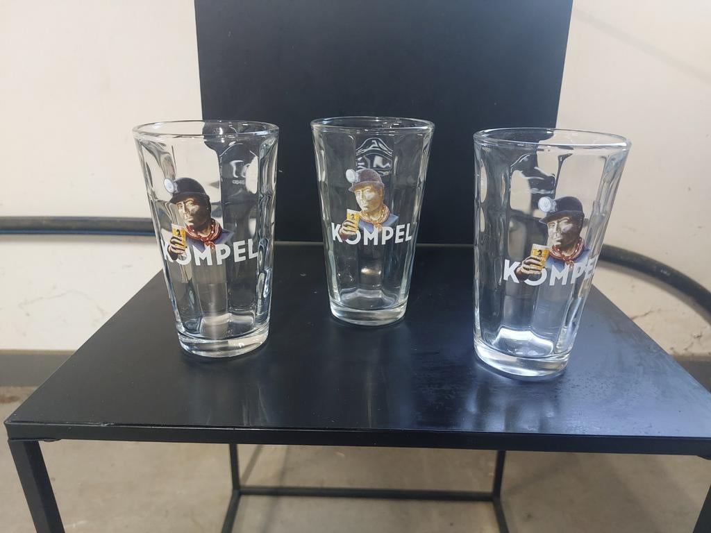 Kompel bierglazen, Verzamelen, Ophalen of Verzenden, Zo goed als nieuw, Bierglas
