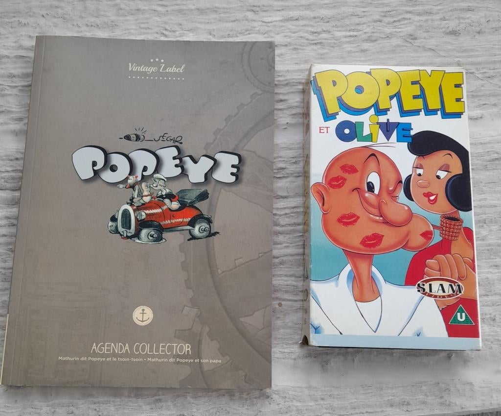 POPEYE. Ancien agenda paramétrable + 1 vidéo, Collections, Enlèvement ou Envoi, Utilisé