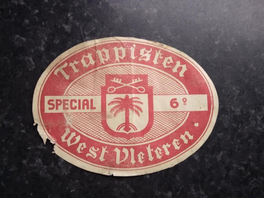 Oud label Westvleteren Special 6, Verzamelen, Biermerken, Ophalen of Verzenden, Gebruikt, Overige typen, Overige merken
