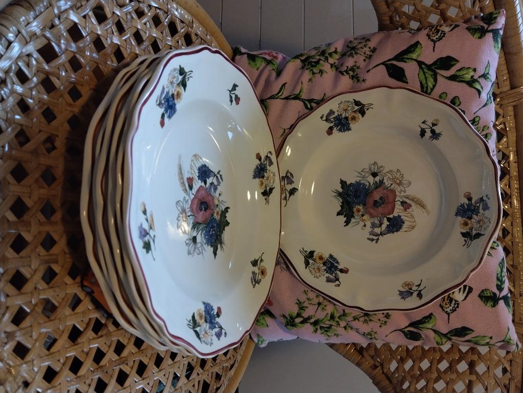 Sarreguemines 7 assiettes creuses Agreste, Enlèvement