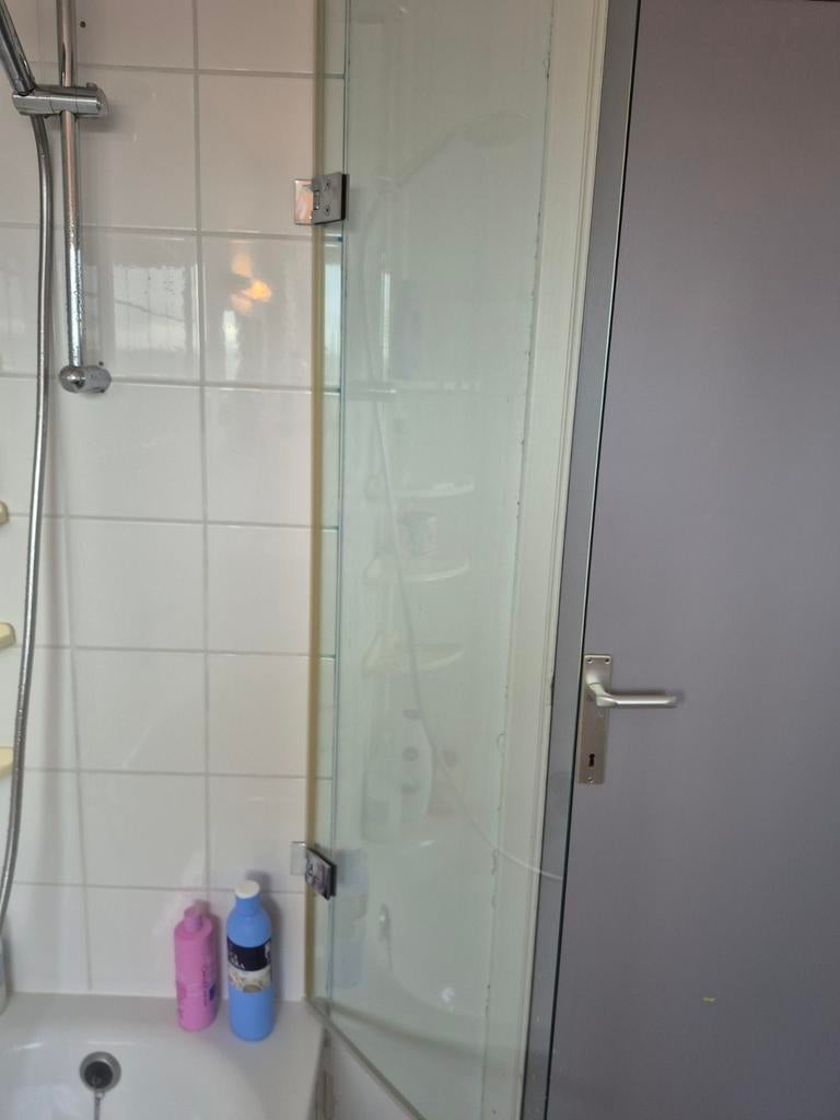 Paroi de douche en verre trempé 150x50cm., Bricolage & Construction, Enlèvement, Inox, Douche