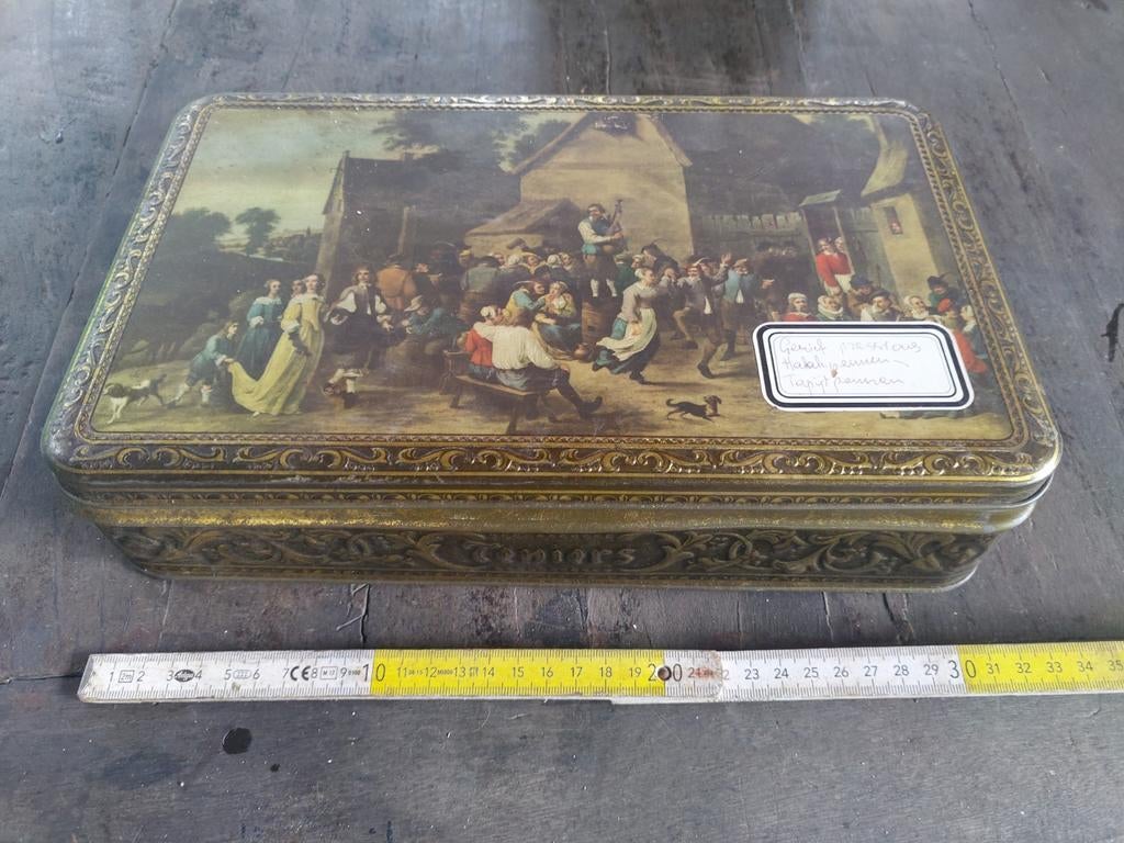 oude koekendoos Parein, Collections, Boîte en métal, Enlèvement ou Envoi, Utilisé