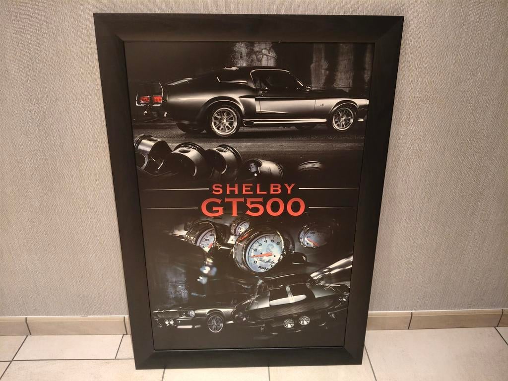 Poster Ford Shelby GT500, Ophalen, Rechthoekig Staand, Met lijst, Nieuw