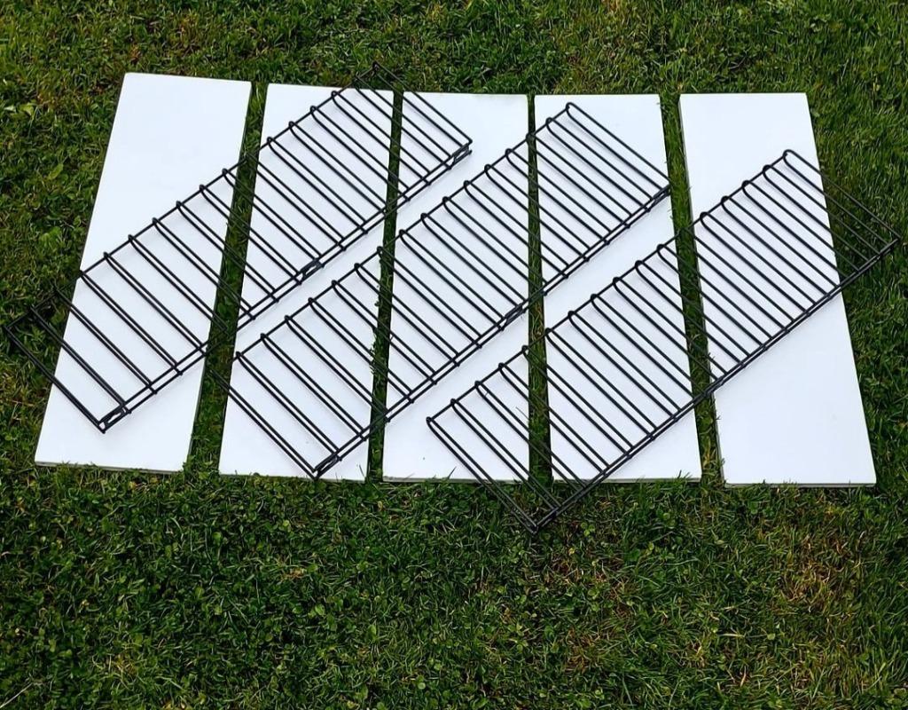 Vintage metalen wandrek wit, Ophalen of Verzenden