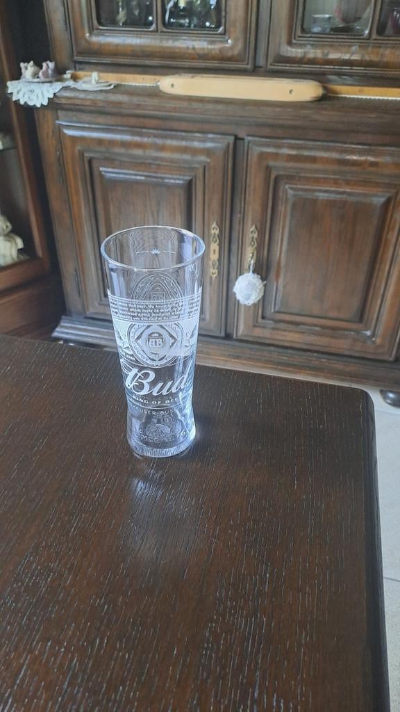 Bierglas 'Bud' 50cl., Verzamelen, Ophalen, Zo goed als nieuw, Bierglas