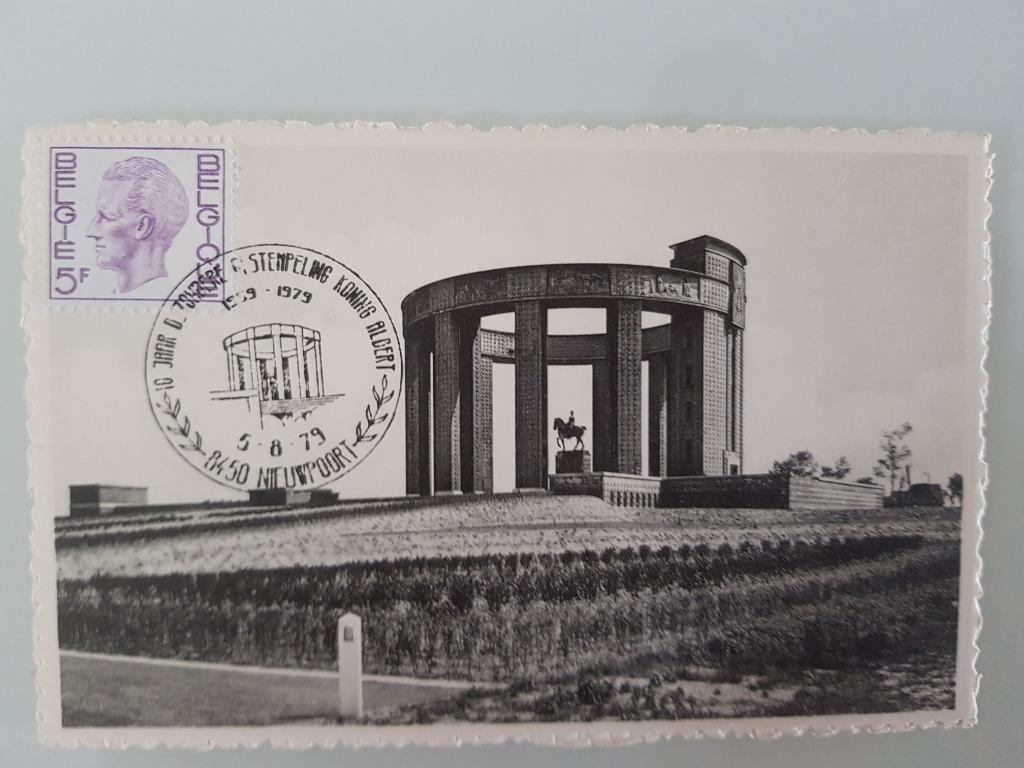 Carte postale Nieuwpoort West-Vlaanderen Timbre FDC Albert I, Collections, Enlèvement ou Envoi, Non affranchie, Flandre Occidentale