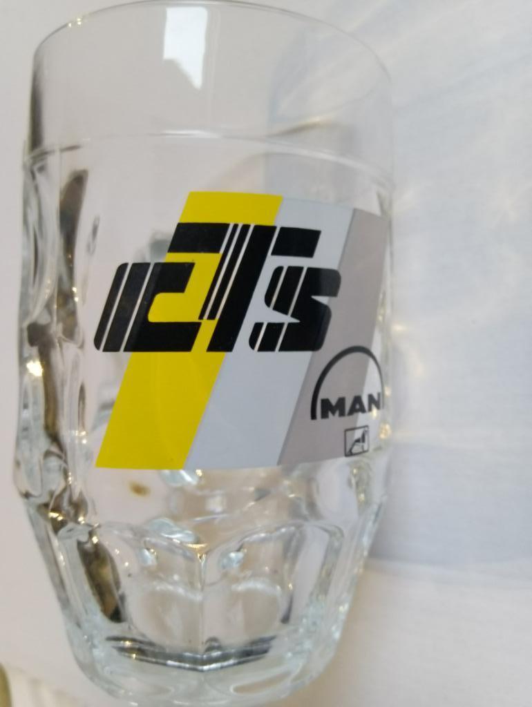 Chope à bière CTS MAN - verre avec anse, Collections, Enlèvement ou Envoi, Comme neuf, Autres types