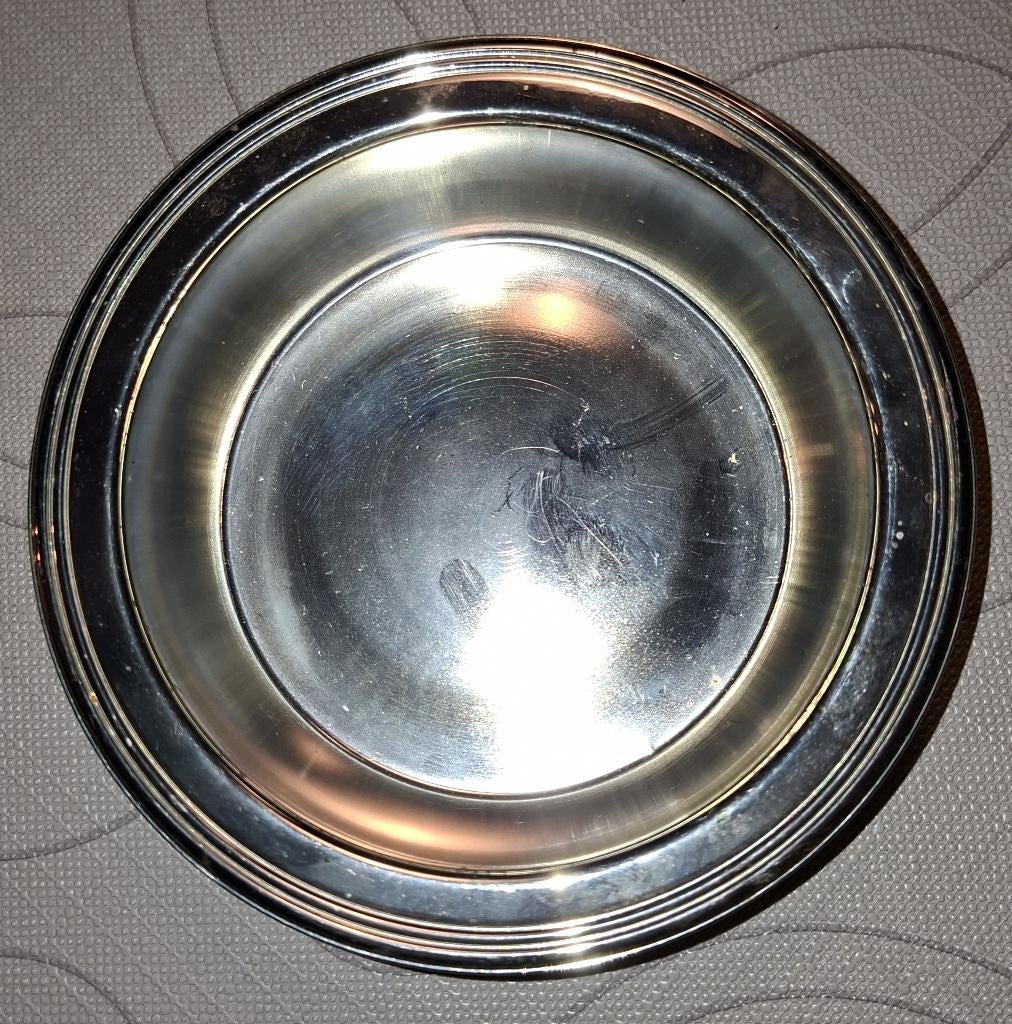 flessenonderzetter verzilverd koper, Ophalen of Verzenden