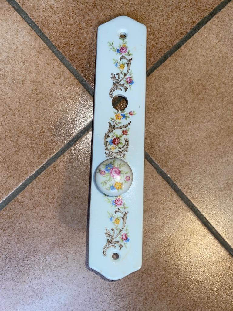 Porseleinen deurbord van Limoges gesigneerd zonder handgreep, Overige materialen, Gebruikt, Minder dan 75 cm, Verzenden