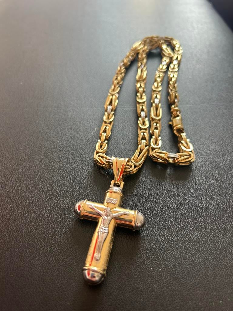 18k goud met kruis, Enlèvement ou Envoi, Comme neuf, Or