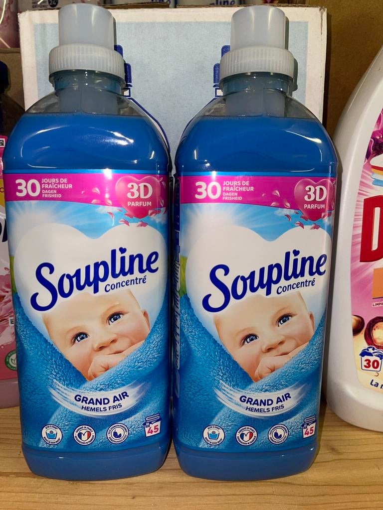 Adoucissant Soupline: 45lavage-1L +autres produits LIVRAISON, Enlèvement ou Envoi