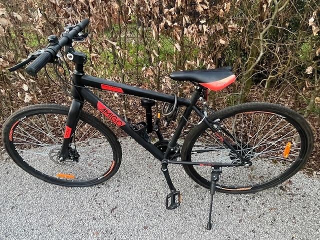 Vélo de montagne Amigo noir-rouge (taille de roue 28 pouces), Vélos & Vélomoteurs, 45 à 49 cm, Enlèvement, Utilisé, VTT rigide