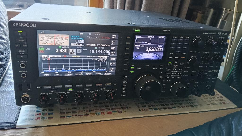 Kenwood TS-990 + SP-990 speakerbox, Télécoms, Émetteurs & Récepteurs, Enlèvement, Comme neuf, Émetteur et Récepteur