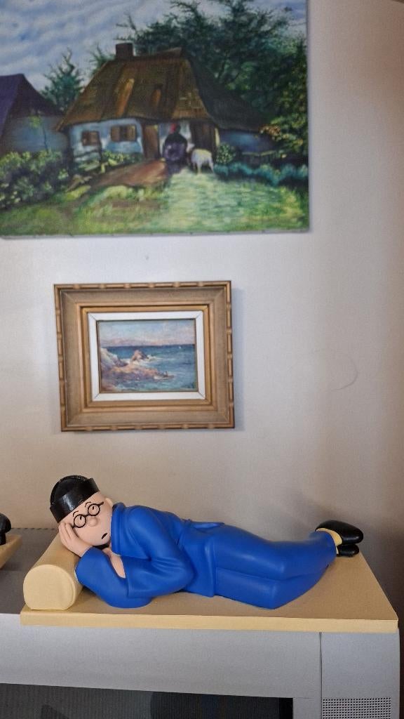 Tintin dans la fumerie d'opium 30cm. en résine, Collections, Personnages de BD, Neuf, Statue ou Figurine, Tintin, Enlèvement ou Envoi