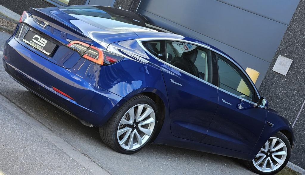 *** Tesla 3 SR+ - SOH 92% - BTW - 1ste eigen. - Garantie ***, Auto's, Tesla, Automaat, Zwart, Blauw, Leder