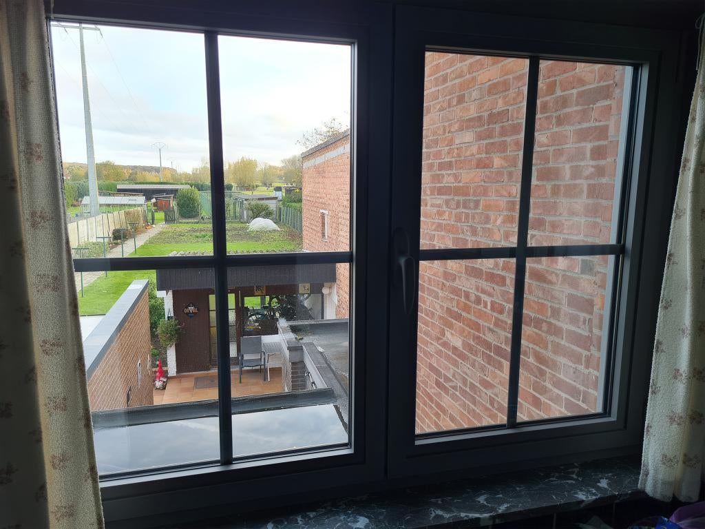 Aluminium dubbel opendraaiend draai kiepraam, Châssis de fenêtre, 75 à 150 cm, 75 à 150 cm, Aluminium