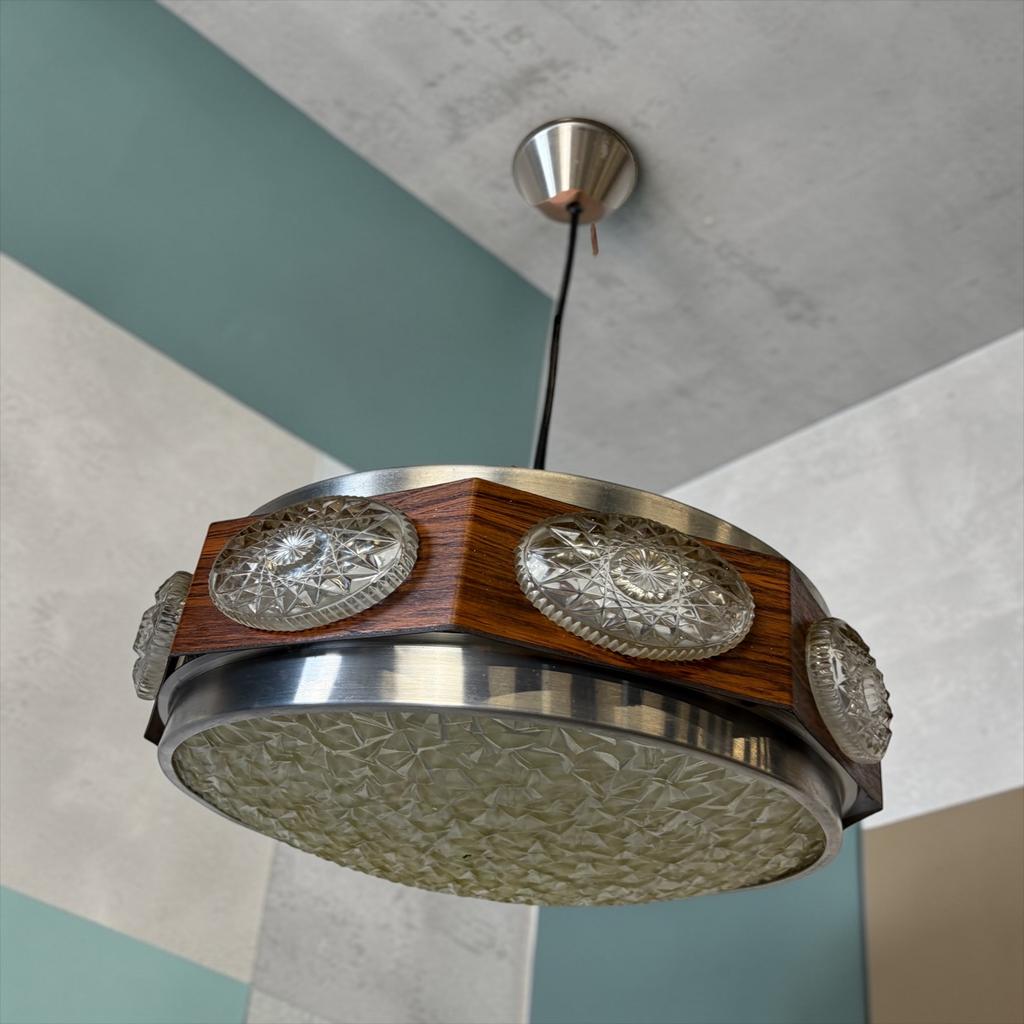 Lustre/lampe suspendue UFO vintage de l'ère spatiale, Antiquités & Art, Enlèvement