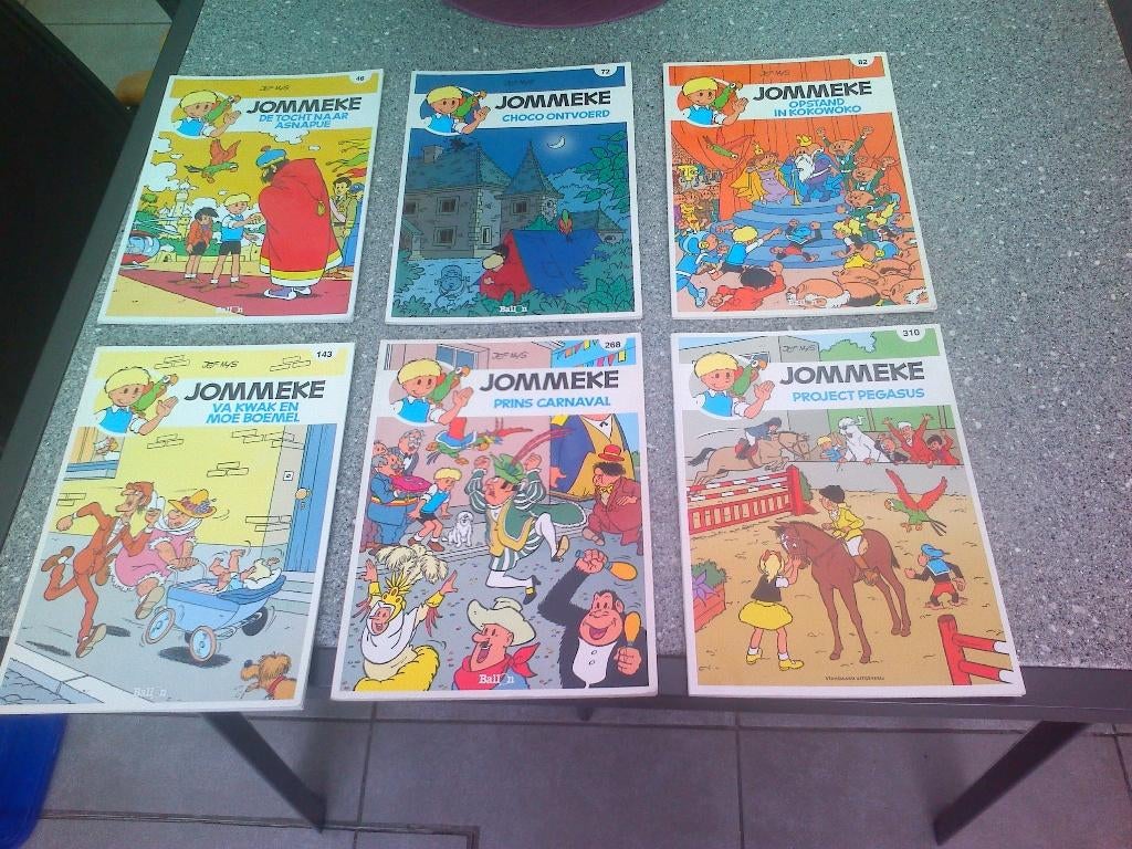 6 Jommeke strips met de nieuwe cover., Meerdere stripboeken, Ophalen of Verzenden, Zo goed als nieuw, Jef Mys