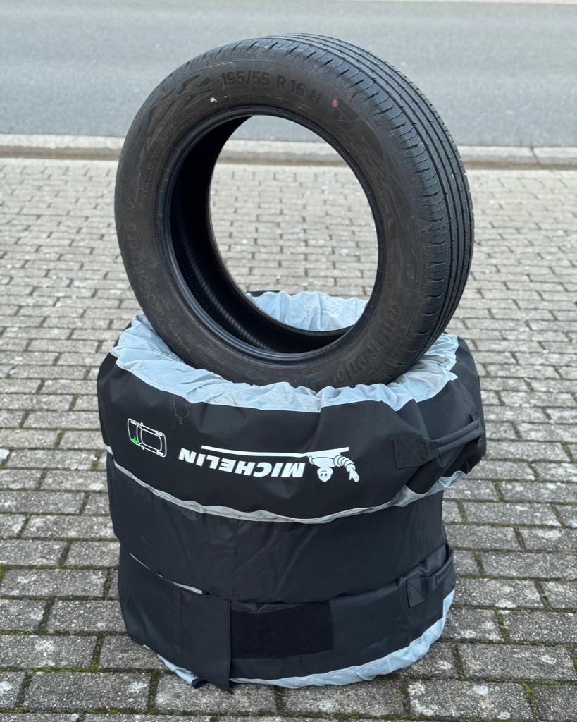 4 pneus été – 195/55 R16 87H - quasi neufs, 16 pouces, Pneus été, Pneu(s), Enlèvement