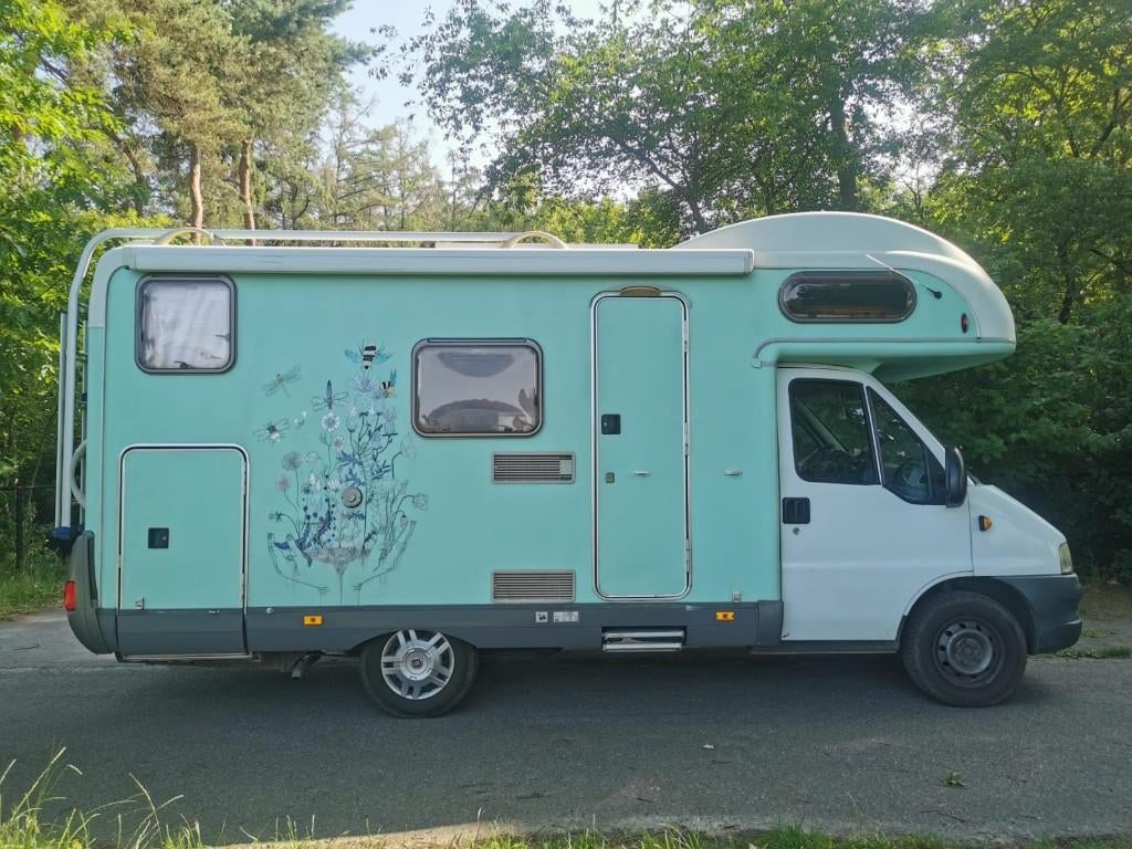 Camping-car Fiat Ducato Hymer unique avec 2.8 JTD 127HP, Caravanes & Camping, Camping-cars, Particulier, jusqu'à 6, Alcôve, Fiat