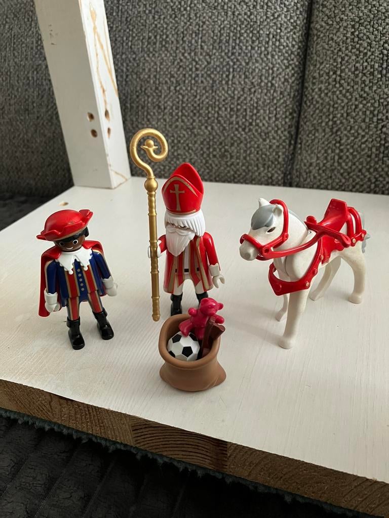 Playmobil sinterklaas, zwarte piet, paard en zak speelgoed, Ophalen of Verzenden, Zo goed als nieuw