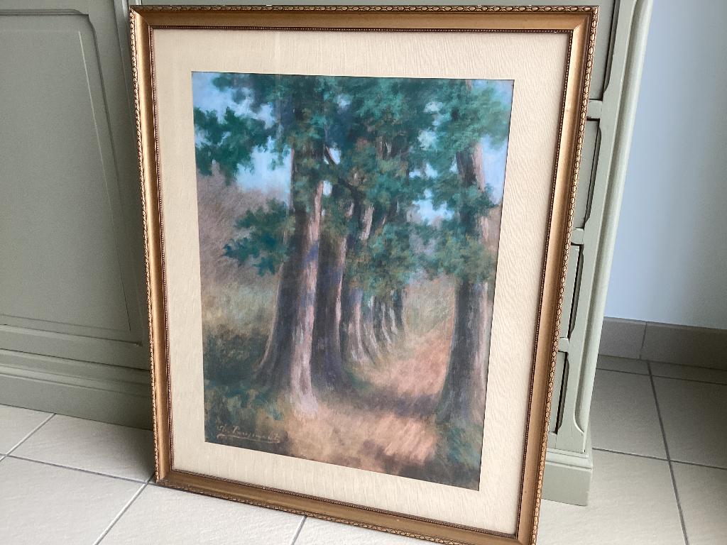 Pastel Charles POUPAERT (Brugge 1874-1935), Ophalen