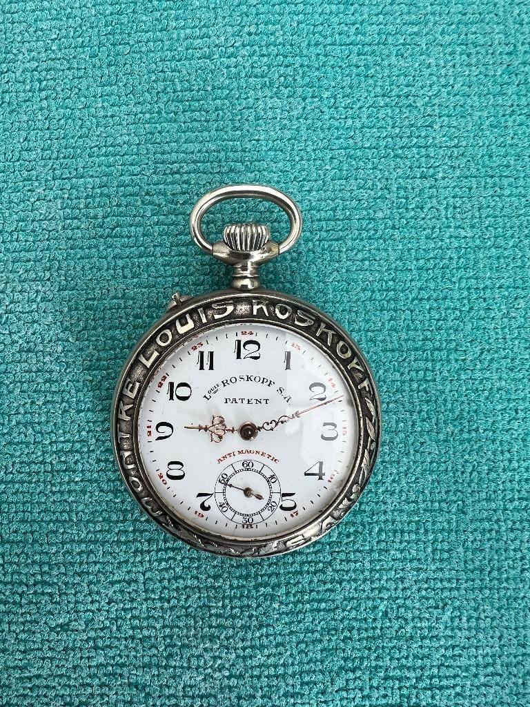 Louis Roskopf S.A. Zeldzaam Zakhorloge, Enlèvement, Autres matériaux, Montre de poche, Autres marques