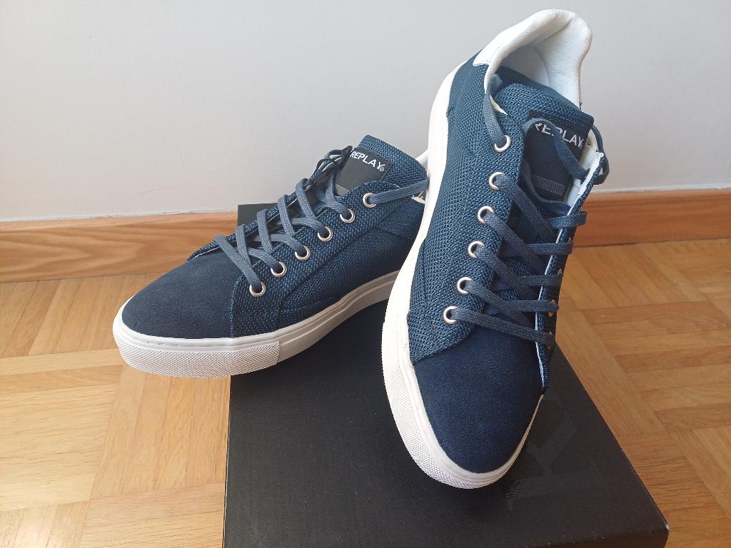 Replay Baskets basses - Bleu/blanc - Taille 41 - Neuves, Vêtements | Hommes, Chaussures, Neuf, Enlèvement ou Envoi, Bleu, Replay