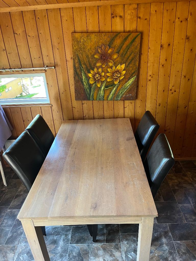 Tafel met 4 stoelen, Huis en Inrichting, Tafels | Eettafels, Ophalen, Gebruikt, Vier personen