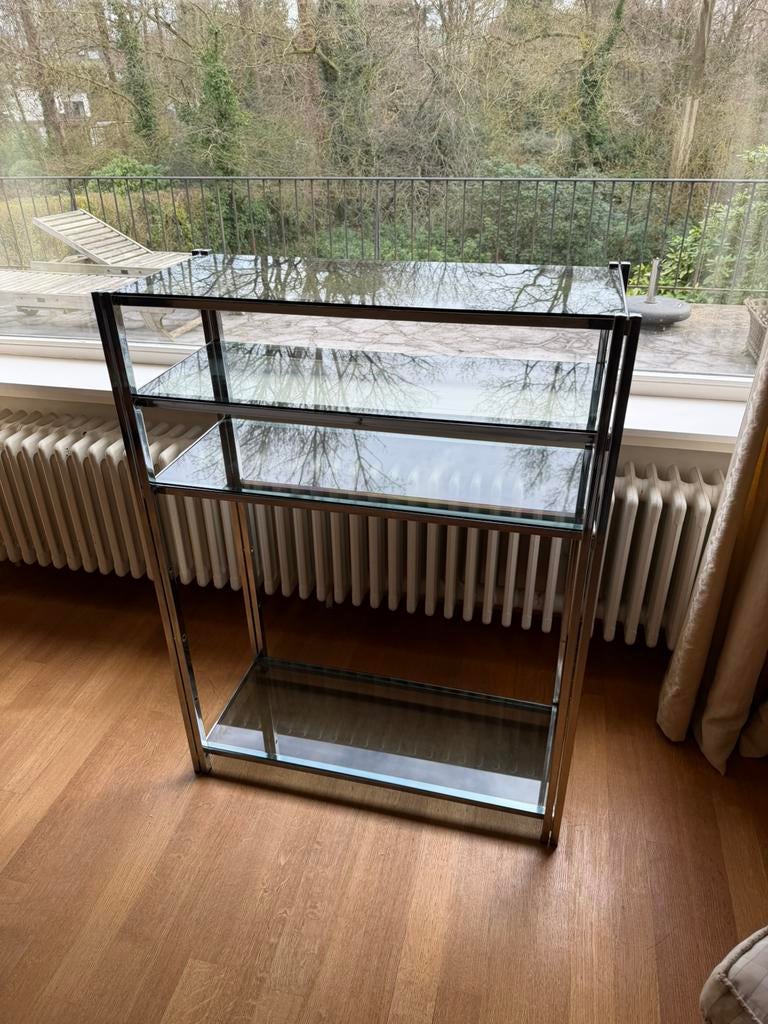 Etagere Belgo chrome, Maison & Meubles, Enlèvement, Comme neuf, Verre