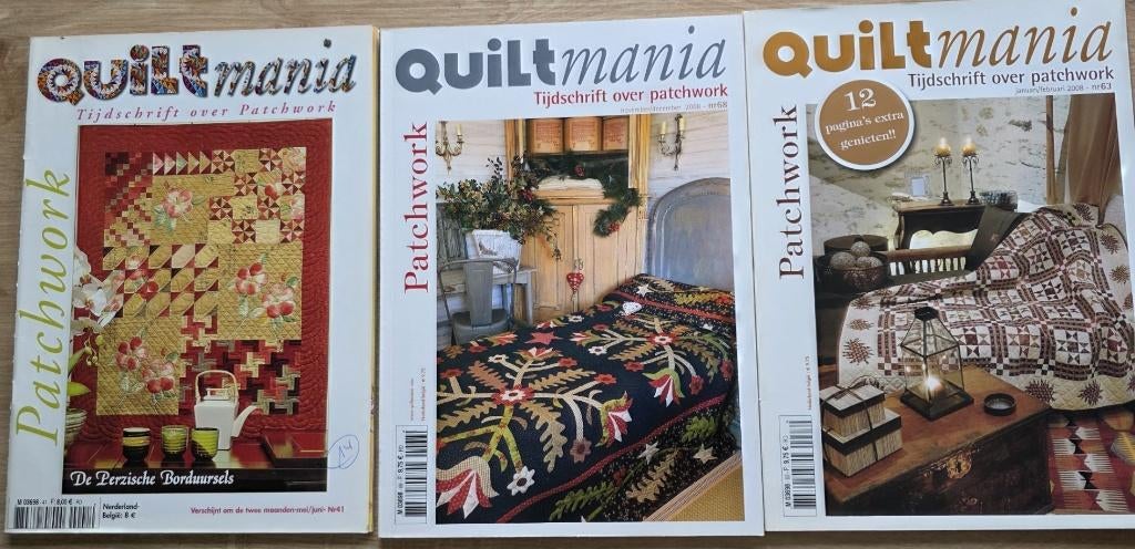 3 quiltmania’s – perf staat, Verzamelen, Verzenden, 1980 tot heden, Tijdschrift