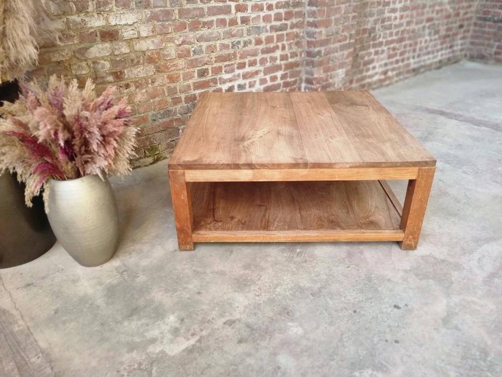 Teak salontafel art:57/26,2, Teck, 100 à 150 cm, Moins de 50 cm, Indo.
