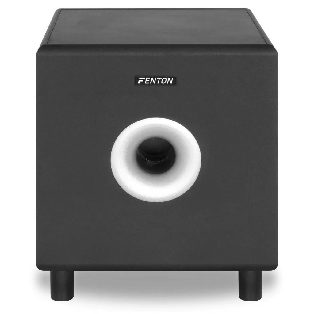 Actieve subwoofer Fenton SHFS08B 8" Zwart, Subwoofer, Zo goed als nieuw, 120 watt of meer, Ophalen