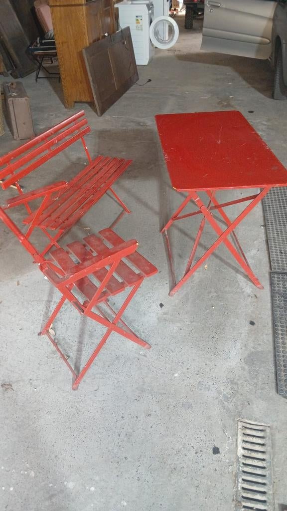 Table en acier vintage, Jardin & Terrasse