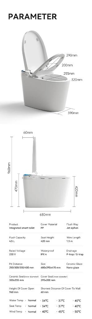 Japanse Smart Toilet met Bidetfunctie, Enlèvement