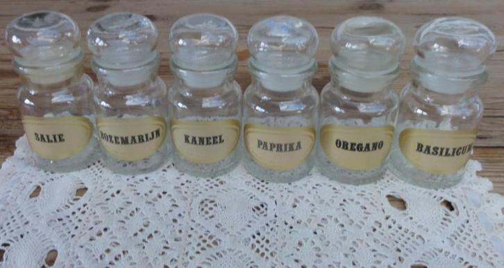 6 Vintage AVON kruiden potjes, Antiquités & Art, Curiosités & Brocante, Enlèvement ou Envoi