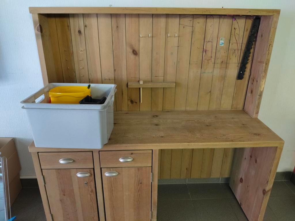 Robuust werkbankje, Kinderen en Baby's, Speelgoed | Houten speelgoed, Ophalen, Overige typen