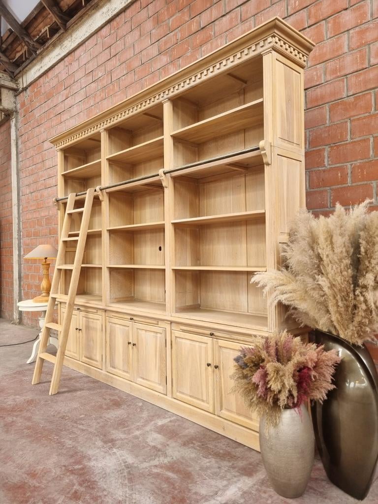 Eiken boekenkast/bibliotheekkast art:89/26