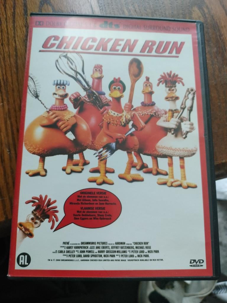 Dvd Chicken run Vlaamse versie zeldzaam, Cd's en Dvd's, Verzenden