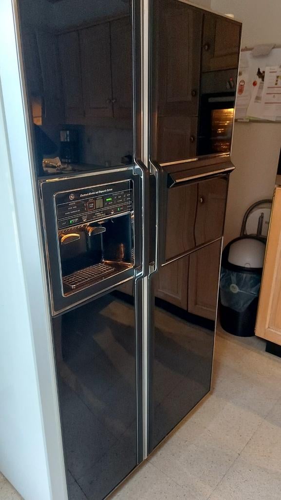 Amerikaanse koelkast/diepvries zie omschrijving, Ophalen, Gebruikt, 200 liter of meer, 60 cm of meer