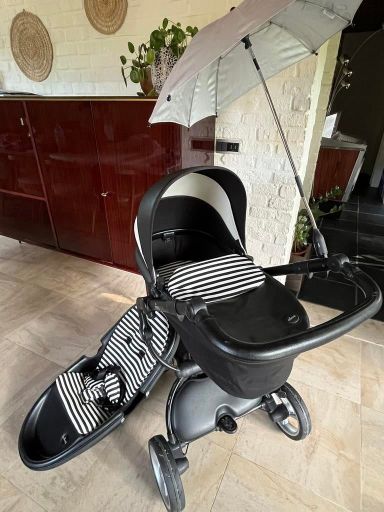 MIMA kids XARI 2 in 1 kinderwagen zwart/wit, Kinderen en Baby's, Kinderwagens en Combinaties, Ophalen, Zo goed als nieuw, Kinderwagen