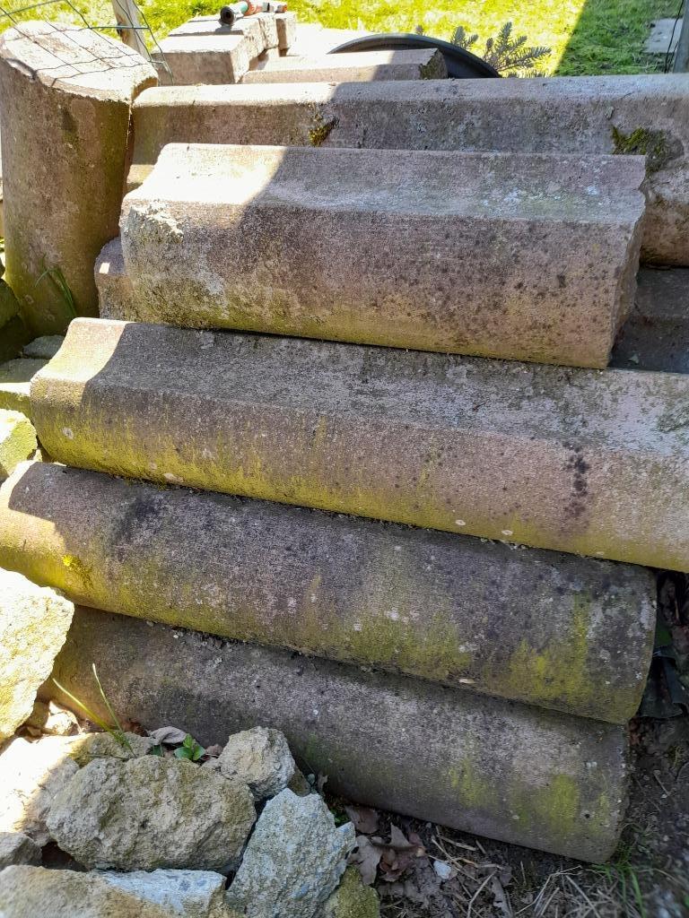 betonnen  afboording, Tuin en Terras, Bielzen en Borduren, Ophalen, Zo goed als nieuw, Beton, 50 cm of meer