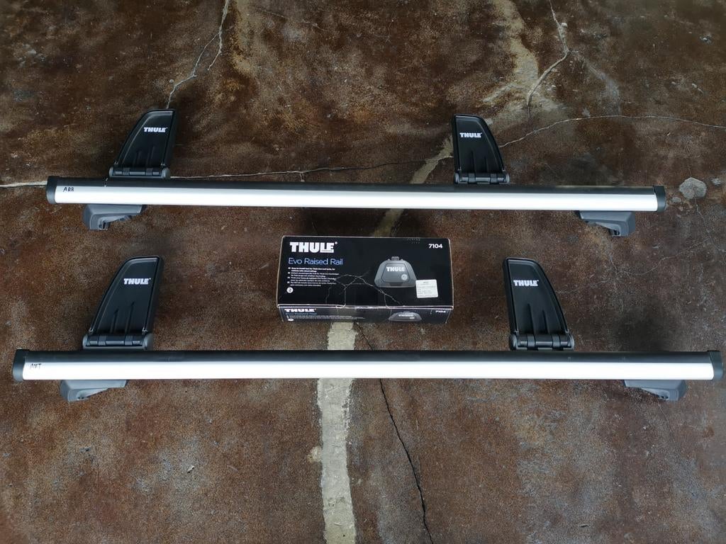 Barres de toit Thule avec arrêt de charge, Autos : Divers, Enlèvement, Comme neuf