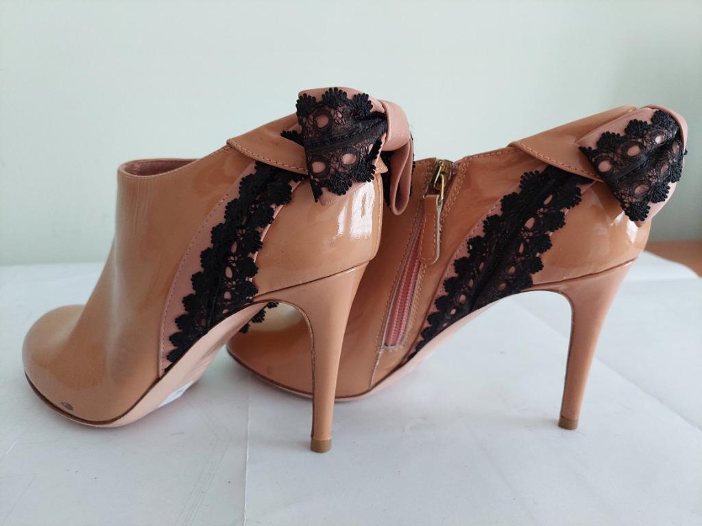 76C* RED VALENTINO authentiques high heels cuir - lire (38,5, Autres couleurs, Escarpins, Porté, Valentino