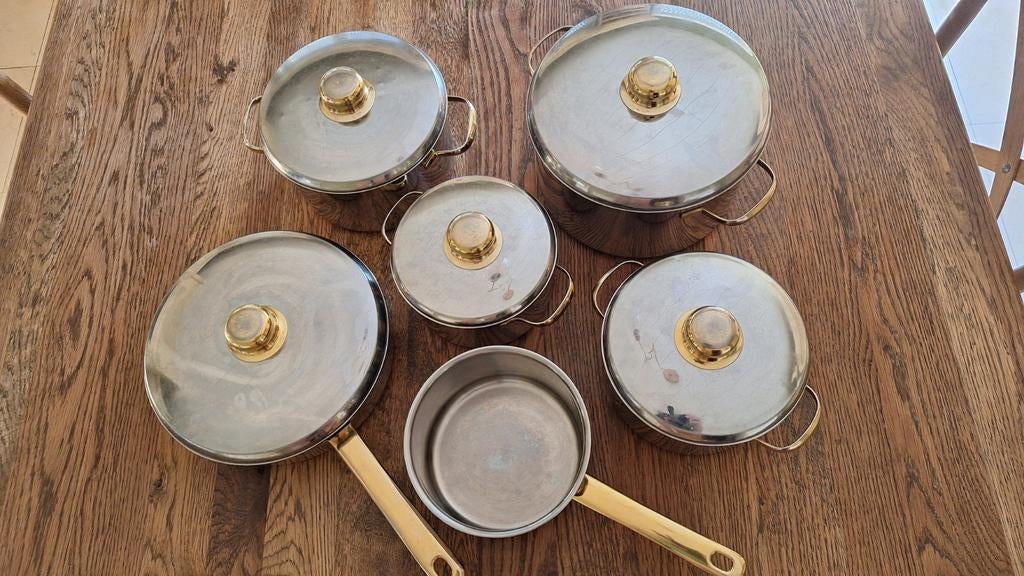 11-delige pannenset, Ophalen, Gebruikt, Pannenset
