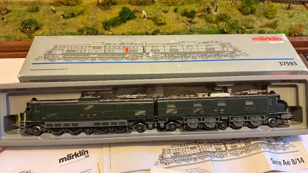 Marklin 37593  HO Dubbele electro loco vd SSB 3180 (Zwitser), Hobby en Vrije tijd, Modeltreinen | H0, Zo goed als nieuw, Locomotief