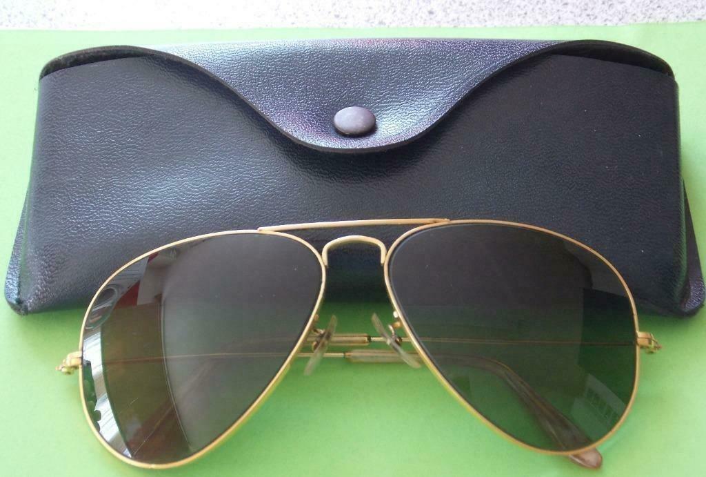 Ray-Ban « RB3025 » Aviator vintage 80's. T : S – M., Enlèvement ou Envoi, Brun, Utilisé, Ray-Ban